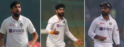 ईशांत, रहाणे और जडेजा चोट के कारण दूसरे टेस्ट से बाहर