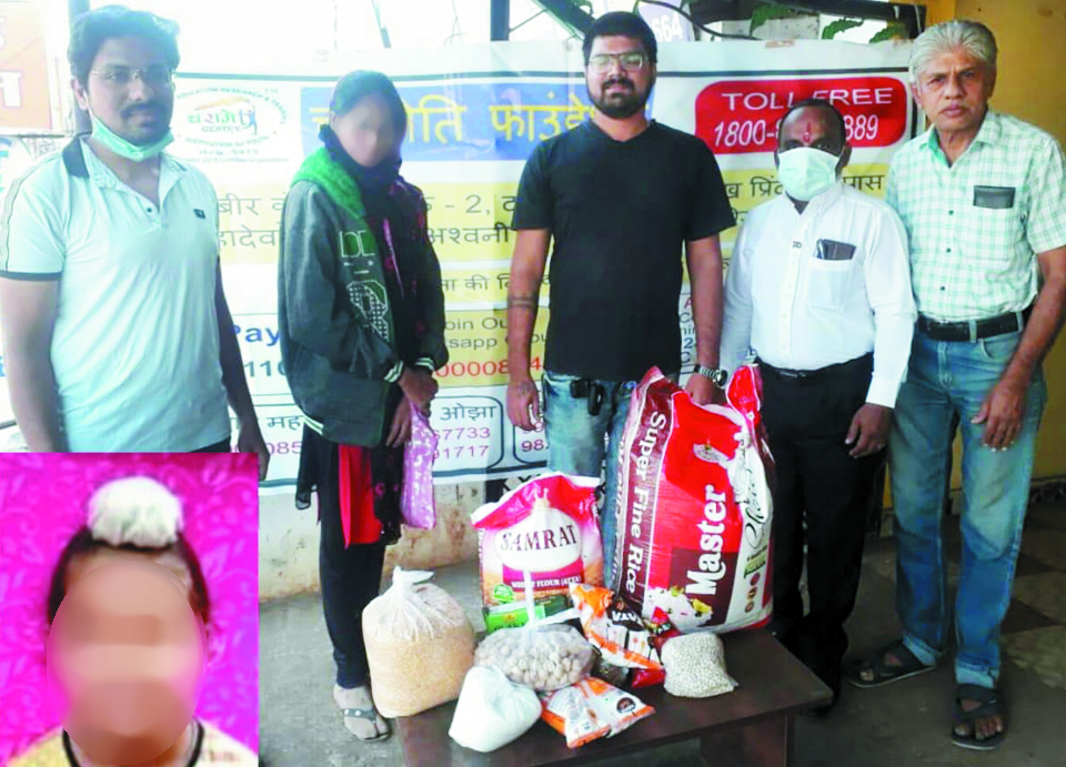 चरामेति फाउंडेशन द्वारा ब्लड कैंसर पीड़ितों को राशन और सहायता राशि