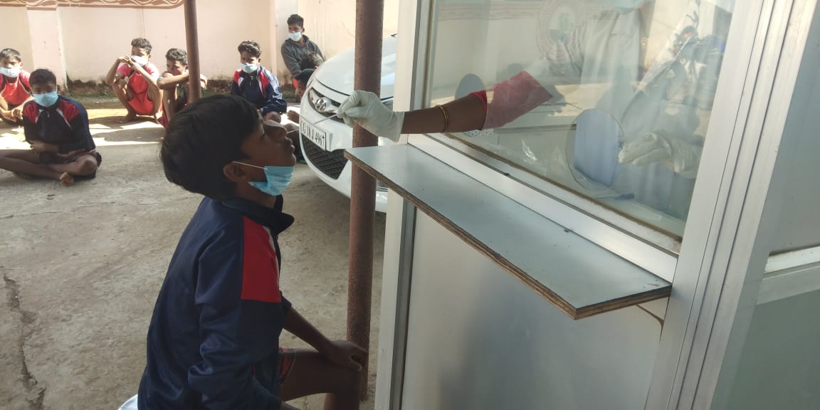 पोटाकेबिन आश्रम के 4 बच्चे पॉजिटिव, क्वारंटीन