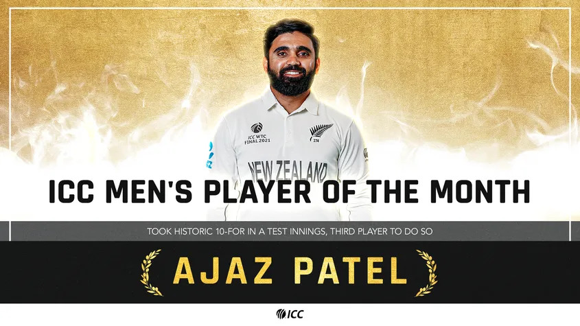 न्यूज़ीलैंड के इस क्रिकेटर को आईसीसी ने चुना महीने का सर्वश्रेष्ठ खिलाड़ी