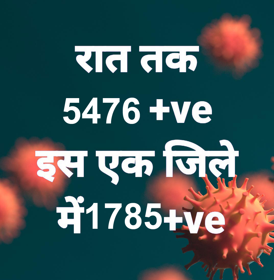 प्रदेश में आज 5476 पॉजिटिव, सर्वाधिक रायपुर जिले में, कुल मौतें 4