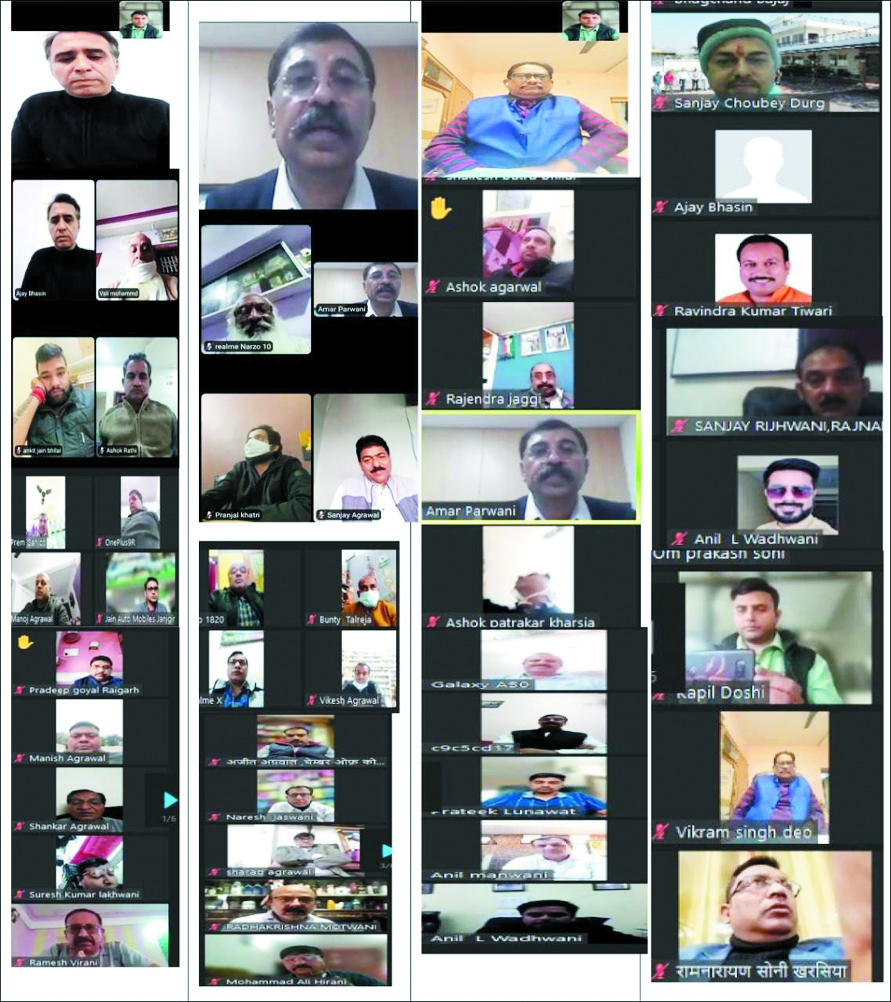 तीसरी चेम्बर वर्चुअल बैठक में सभी प्रदेश इकाईयां हुईं शामिल, कोरोना जनजागरण अभियान नो मास्क-नो सेल-पारवानी