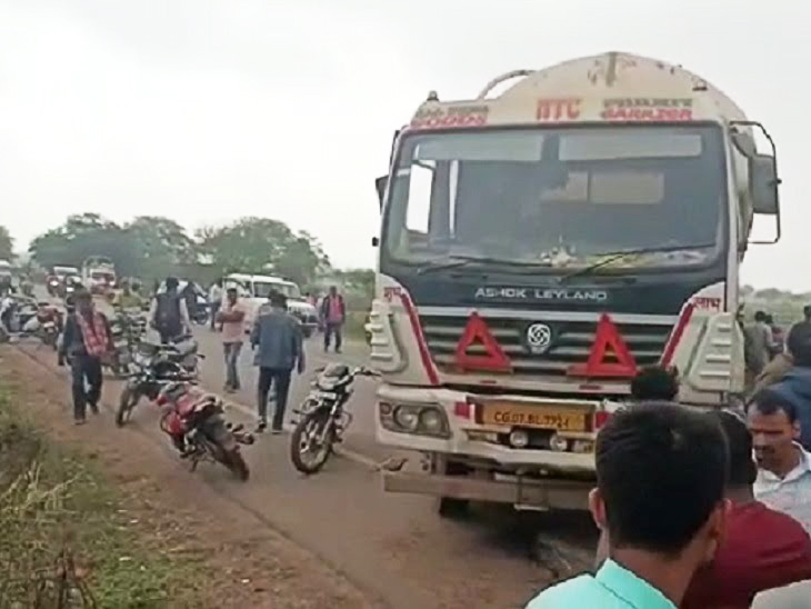   ट्रक बाइक को ठोकर मार भागते स्कार्पियो और साइकिल को भी चपेट में लिया