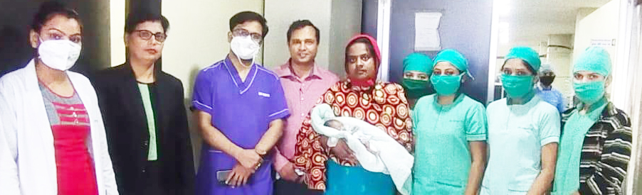 ओम हॉस्पिटल में कोरोना ग्रस्त गर्भवती और नवजात को नयी जिंदगी