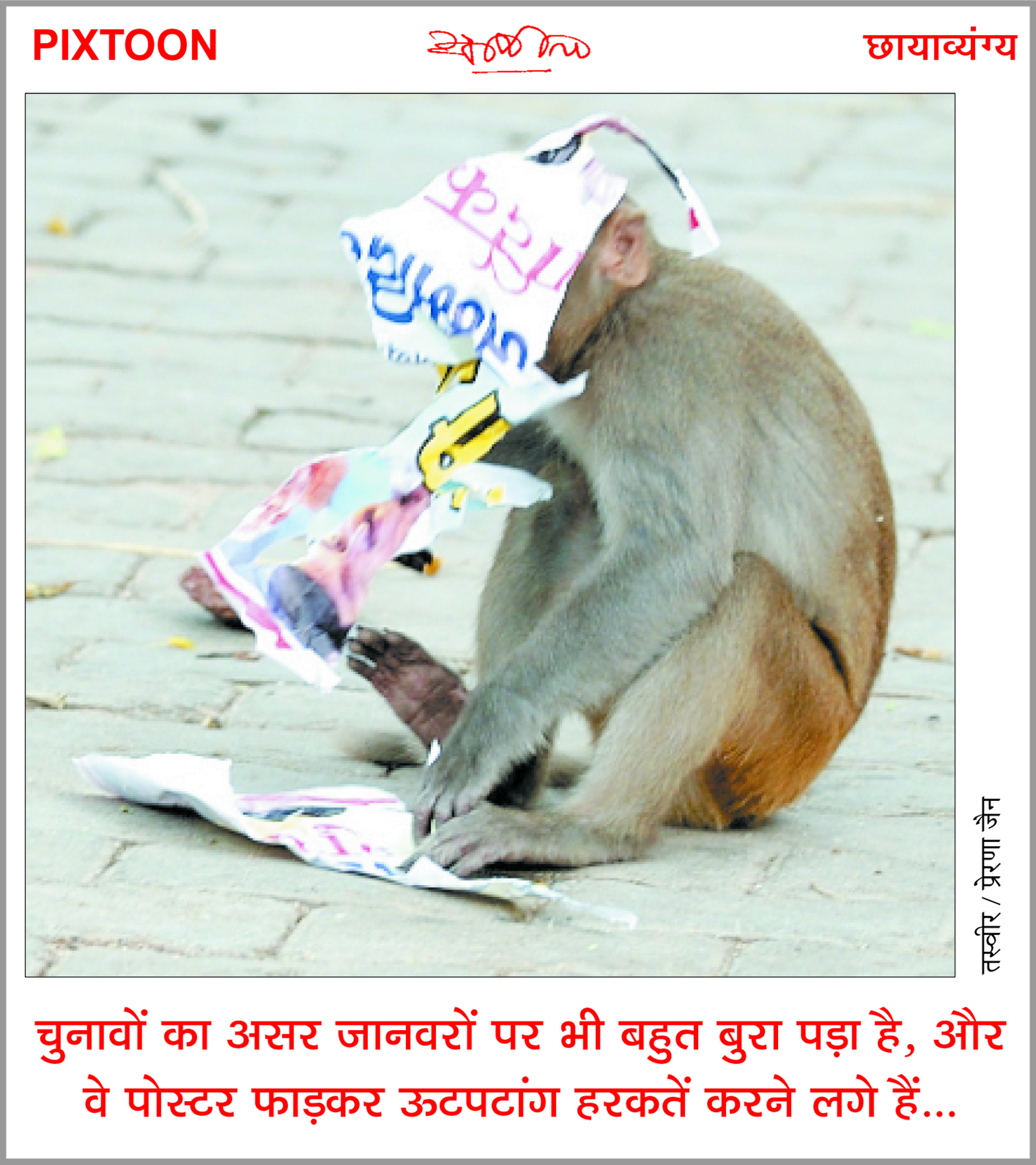 दैनिक 'छत्तीसगढ़' का पिक्सटून, 14 मार्च