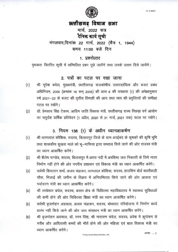 बजट सत्र का समापन आज शाम, सबसे छोटा बजट सत्र का 3 दिन पहले अवसान, नहीं आएगी सीएजी की रिपोर्ट