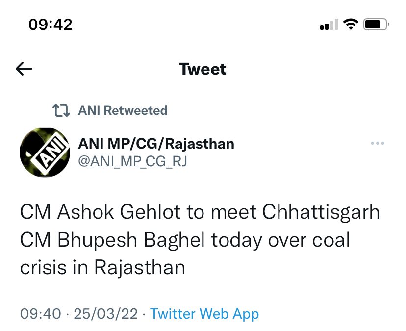 राजस्थान के मुख्यमंत्री अशोक गहलोत आज आएंगे,  बिजली विवाद पर चर्चा