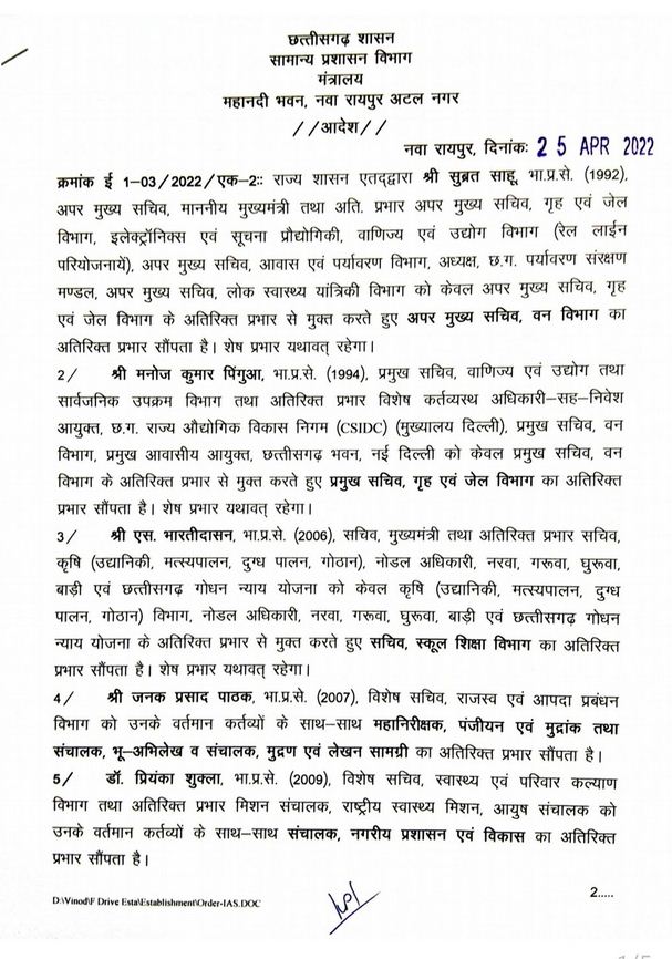 17 आईएएस अफसरों के तबादले