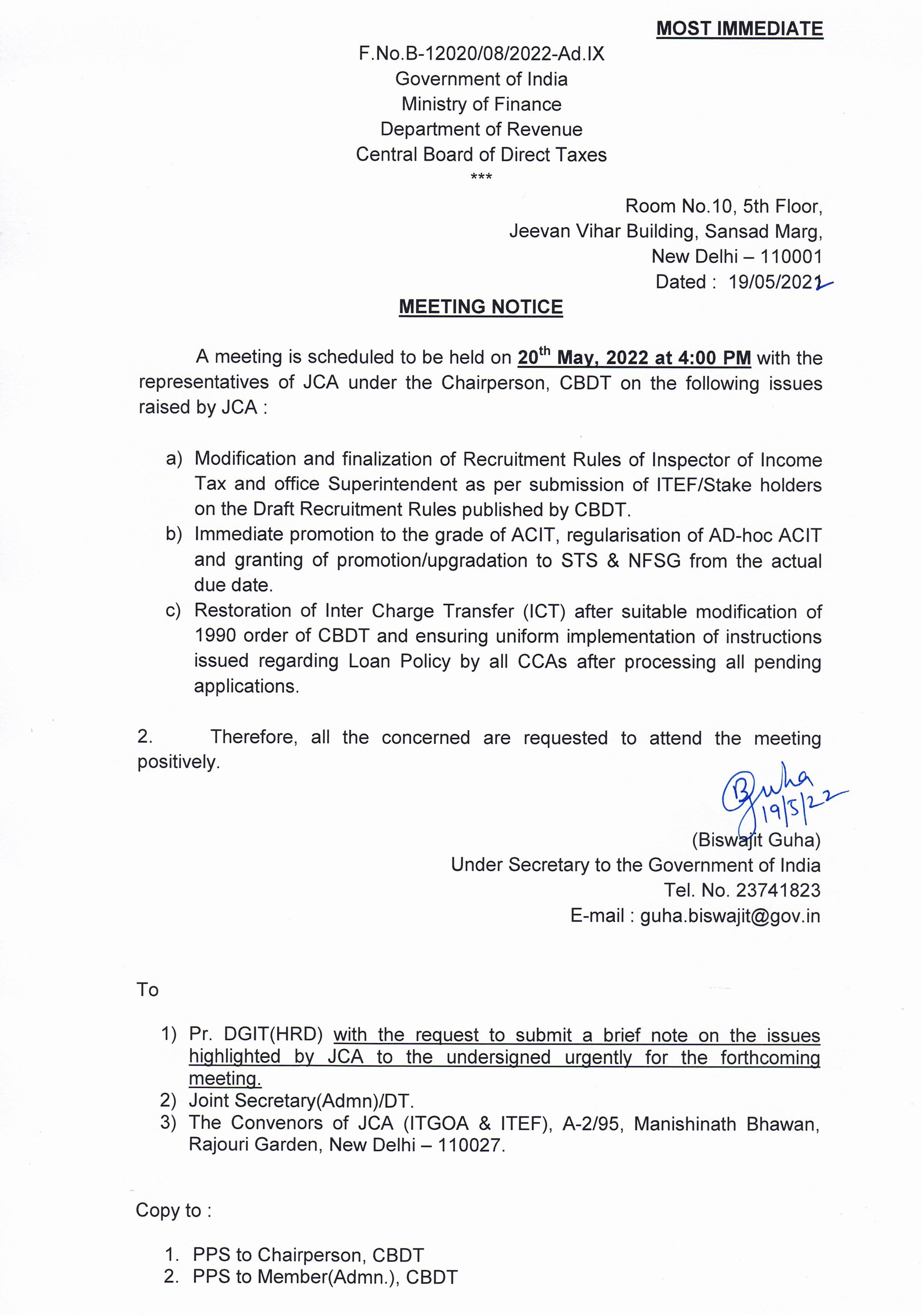 78 दिनों से चले विरोध आंदोलन को खत्म करने सीबीडीटी अध्यक्ष सामने आईं