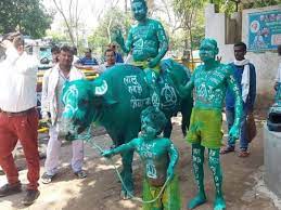 लालू के प्रशंसक भैंस पर सवार होकर उनसे मिलने पहुंचे