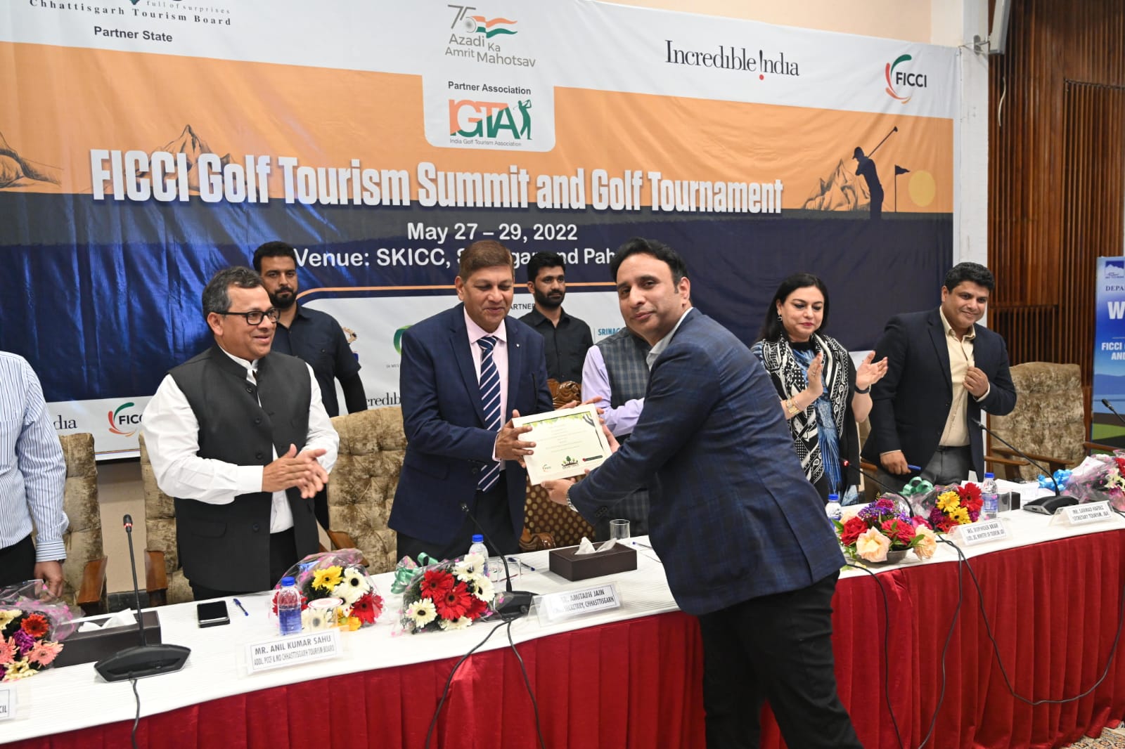 जम्मू कश्मीर में आयोजित गोल्फ एंड माइस टूरिज्म समिट में छत्तीसगढ़ रहा पार्टनर स्टेट 