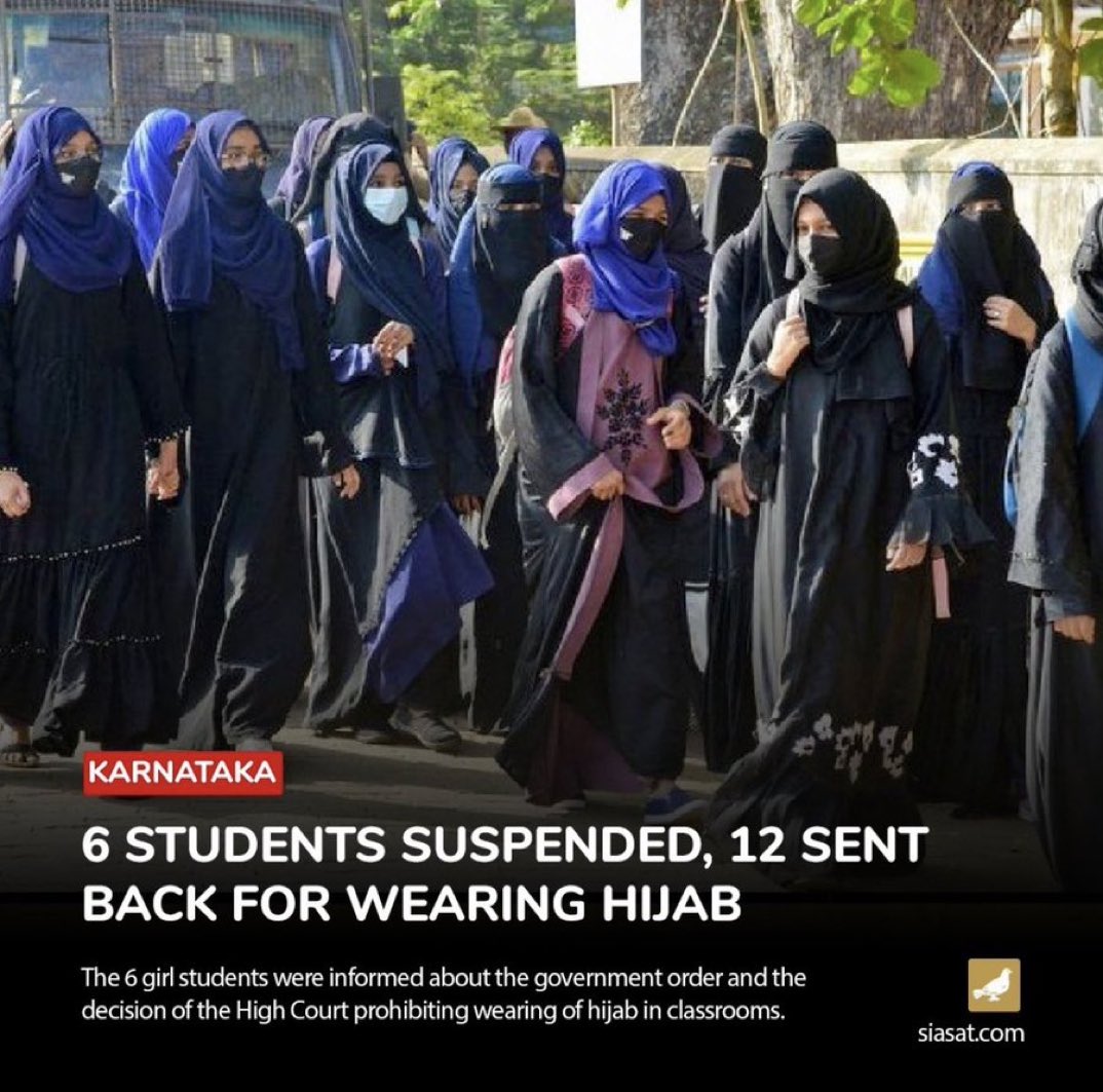 कर्नाटक में हिजाब विवाद फिर से गरमाया, छह लड़कियां कॉलेज से निलंबित