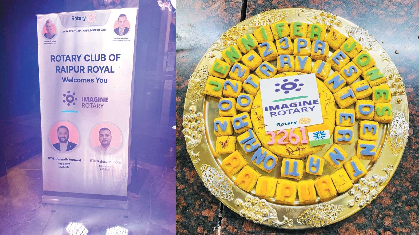 रोटरी क्लब रायपुर रायल के अध्यक्ष-सचिव ने किया पदभार ग्रहण