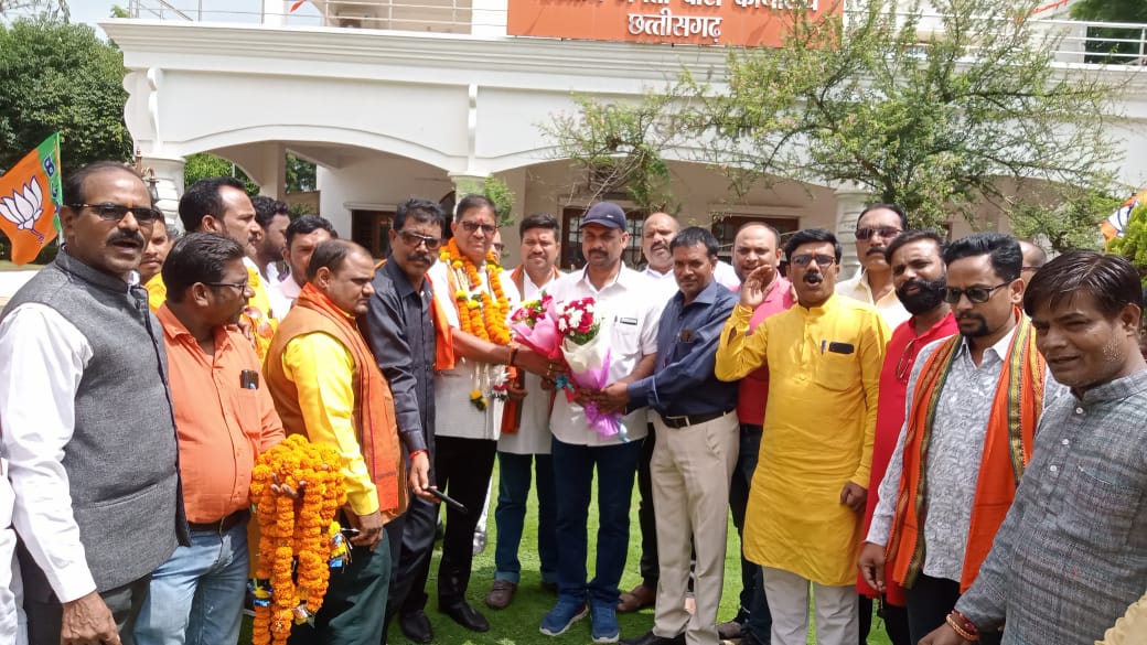 भाजपा ओबीसी मोर्चा के प्रदेश अध्यक्ष का रायपुर में स्वागत...