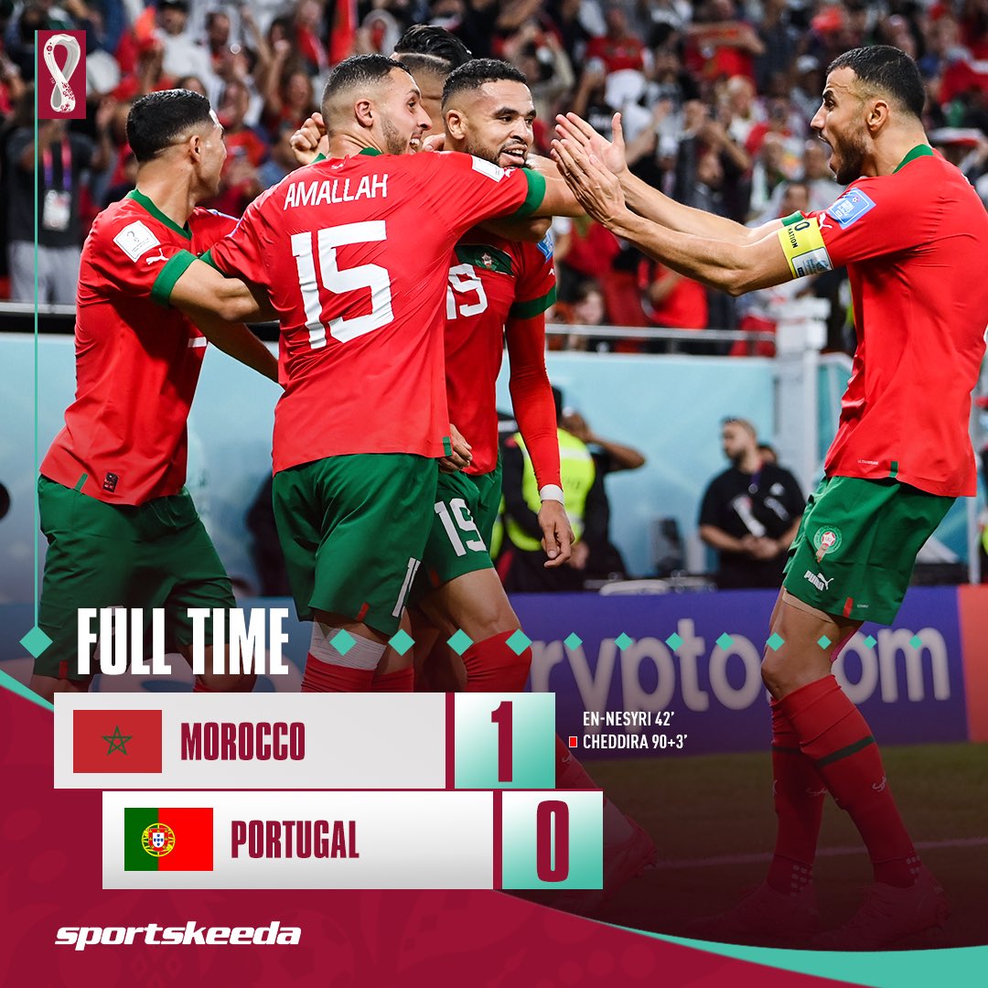 पुर्तगाल को हराकर सेमीफ़ाइनल में पहुंचा मोरक्को, रचा इतिहास