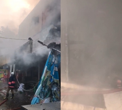 दिल्ली के सुपरमार्केट में लगी आग