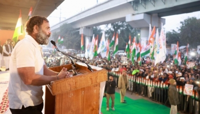 भाजपा व आरएसएस का काम है डर और नफरत फैलाना :राहुल गांधी