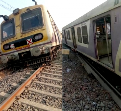मुंबई लोकल ट्रेन की तीन बोगियां पटरी से उतरी, कोई हताहत नहीं मुंबई लोकल ट्रेन की तीन बोगियां पटरी से उतरी, कोई हताहत नहीं