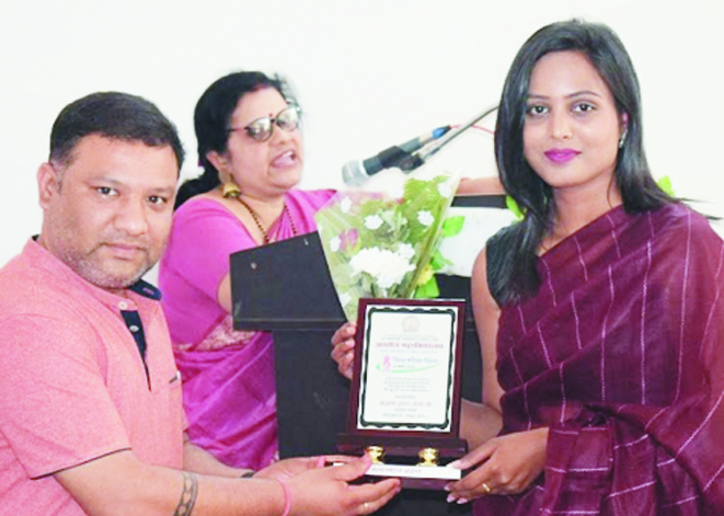 अग्रसेन महाविद्यालय में प्रेरक महिलाओं का हुआ सम्मान