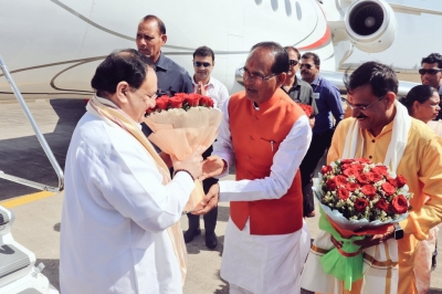 भोपाल पहुंचे नड्डा ने दिया 200 पार का नारा