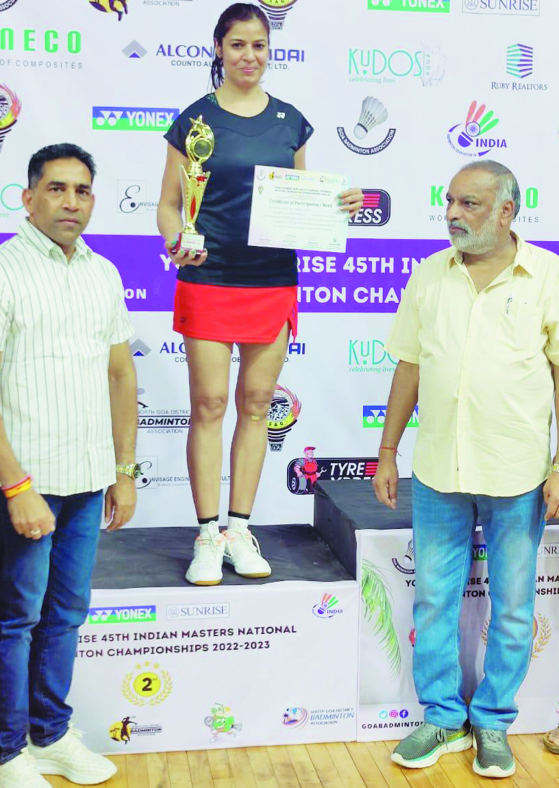 इंडियन मास्टर्स नेशनल बैडमिंटन चैंपियनशिप में मनीषी को सिल्वर इंडियन मास्टर्स नेशनल बैडमिंटन चैंपियनशिप में मनीषी को सिल्वर