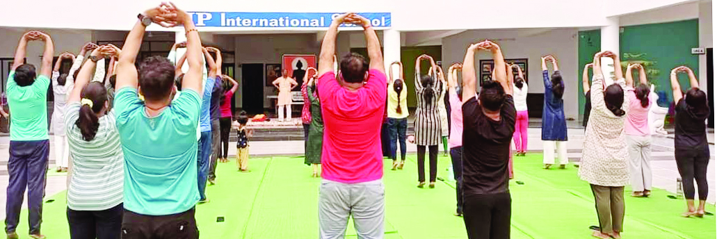 जेपी इंटरनेशनल स्कूल ने मनाया योग दिवस