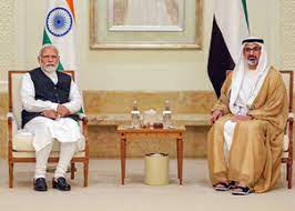 प्रधानमंत्री मोदी अबू धाबी पहुंचे, यूएई के राष्ट्रपति से वार्ता करेंगे