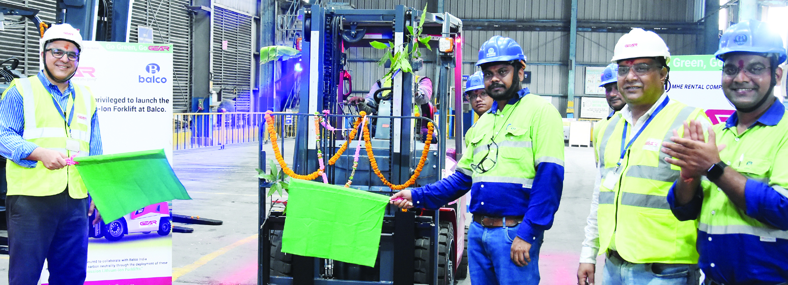 100 प्रतिशत इलेक्ट्रिक फोर्कलिफ्ट इस्तेमाल  से बालको ने सस्टेनिबिलिटी को दिया बढ़ावा