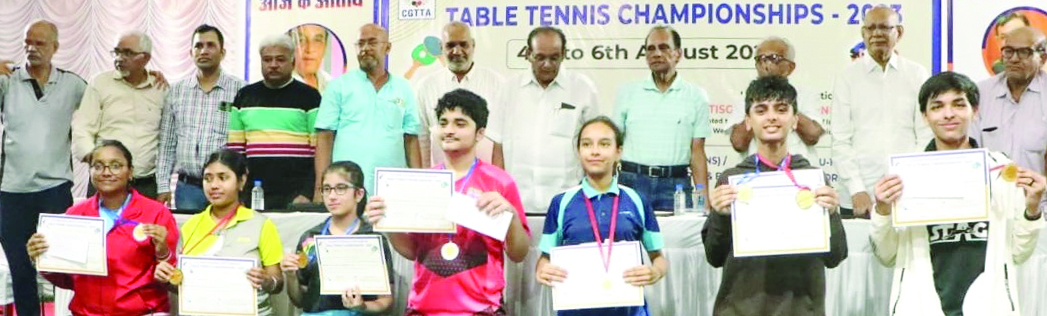 राज्य रैंकिंग टेबल टेनिस स्पर्धा में करण, सुष्मिता, अर्जुन मल्होत्रा, चारवी विजेता बने
