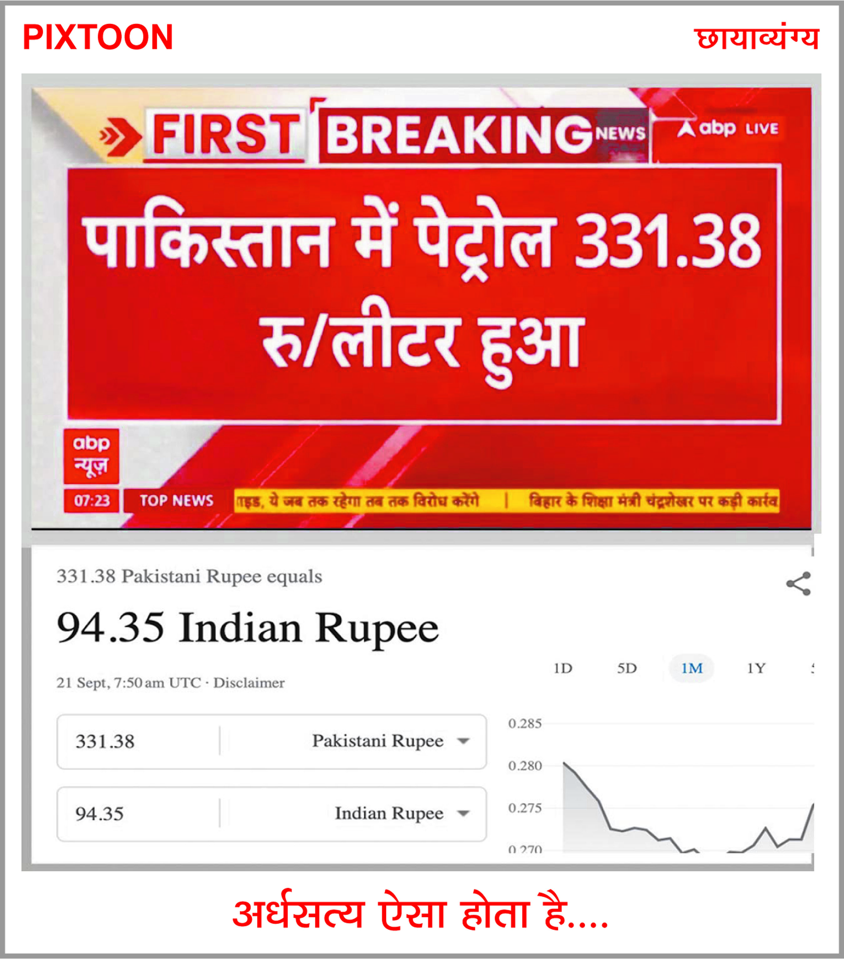 दैनिक 'छत्तीसगढ़' का पिक्सटून, 21 सितंबर 2023