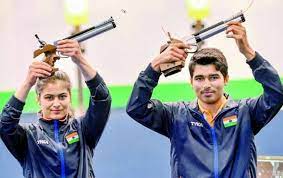रिदम, उज्जवल ने मिश्रित टीम पिस्टल स्वर्ण पदक जीता
