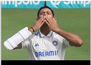 जायसवाल का दोहरा शतक, भारत 396 पर सिमटा