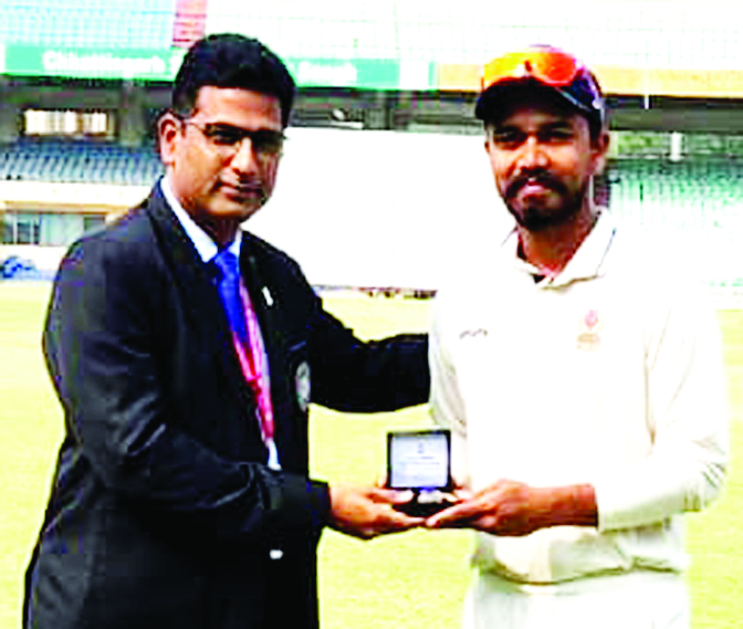 रणजी ट्रॉफी ग्रुप बी 6वां मैच ड्रा, अमनदीप प्लेयर ऑफ  द मैच  