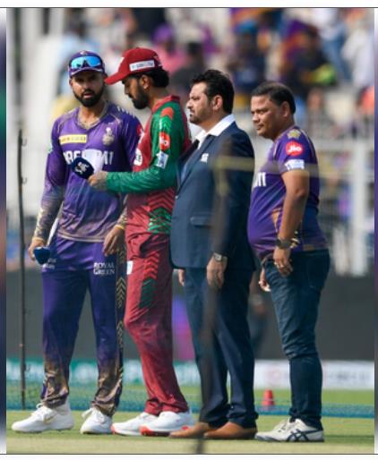 कोलकाता ने टॉस जीतकर पहले गेंदबाजी करने का निर्णय लिया