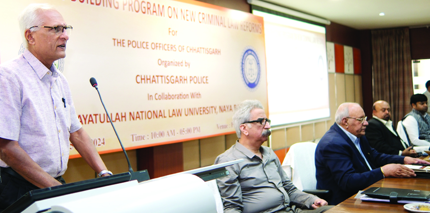 नये आपराधिक कानूनों पर क्षमता निर्माण पर एचएनएलयू और पुलिस का सार्थक विमर्श