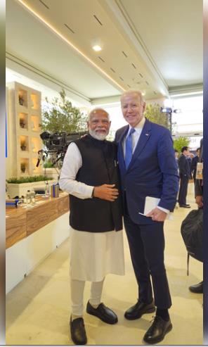 बाइडेन से मुलाकात के बाद पीएम मोदी ने कहा, दुनिया की भलाई के लिए मिलकर काम करते रहेंगे बाइडेन से मुलाकात के बाद पीएम मोदी ने कहा, दुनिया की भलाई के लिए मिलकर काम करते रहेंगे
