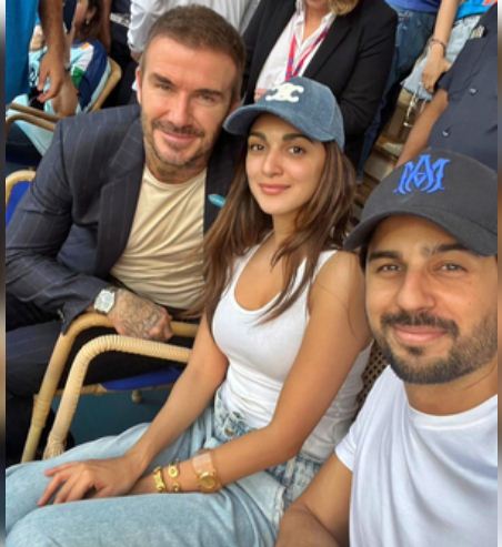 सिद्धार्थ ने 'फुटबॉल लीजेंड' डेविड बेकहम और 'चीयर पार्टनर' कियारा के साथ शेयर की थ्रोबैक 