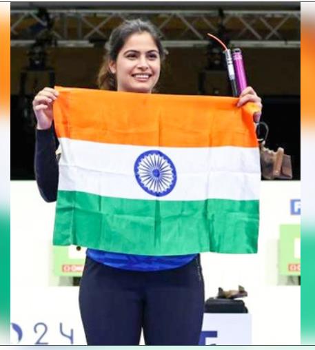 मनु ओलंपिक के एक संस्करण में दो पदक जीतने वाली पहली भारतीय महिला बनीं 