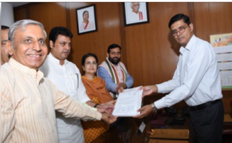किरण चौधरी ने राज्यसभा उपचुनाव के लिए किया नामांकन, भाजपा के शीर्ष नेतृत्व को किया धन्यवाद