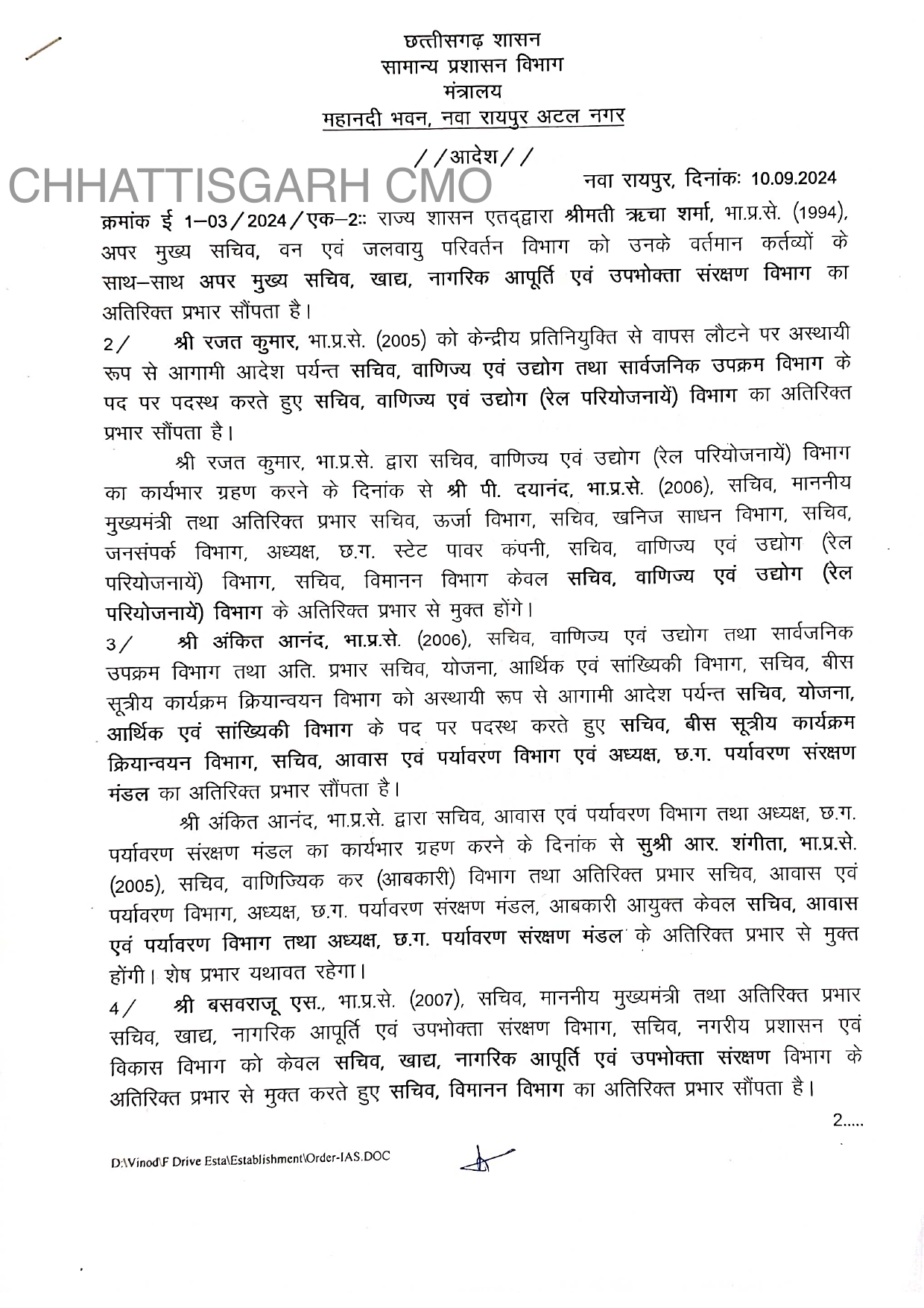 11 आईएएस इधर से उधर