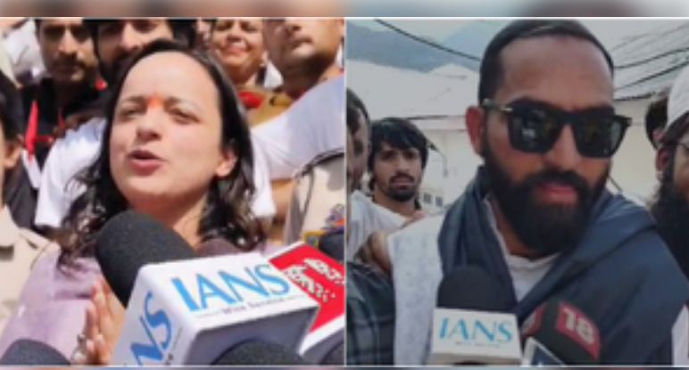 जम्मू-कश्मीर में प्रत्याशियों ने जीत के बाद जताई खुशी 