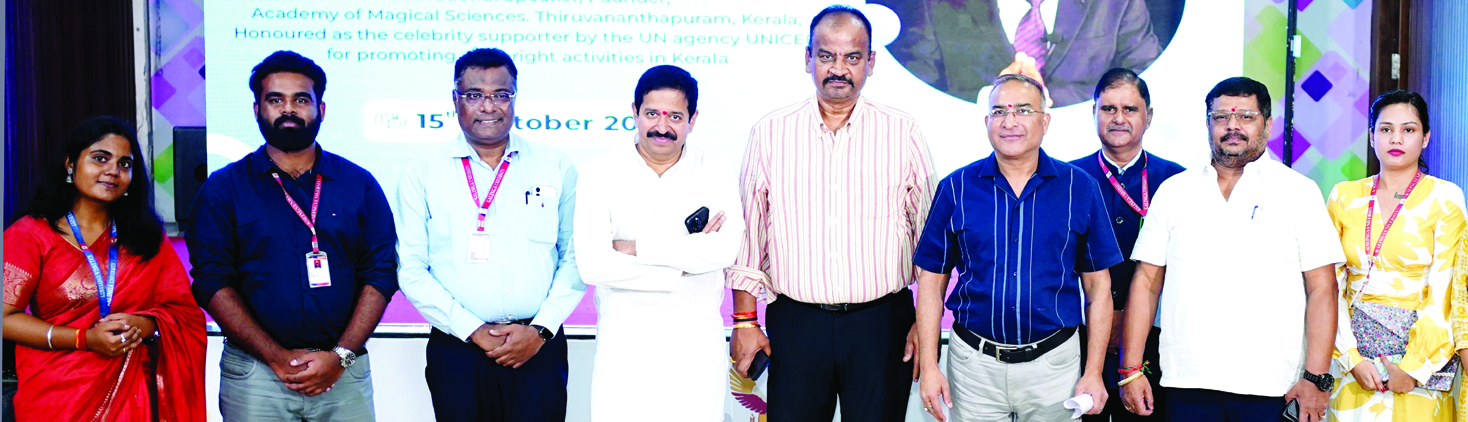 प्रसिद्ध जादूगर-प्रेरक वक्ता गोपीनाथ मुथुकड़ को कलिंगा विश्वविद्यालय ने किया सम्मानित