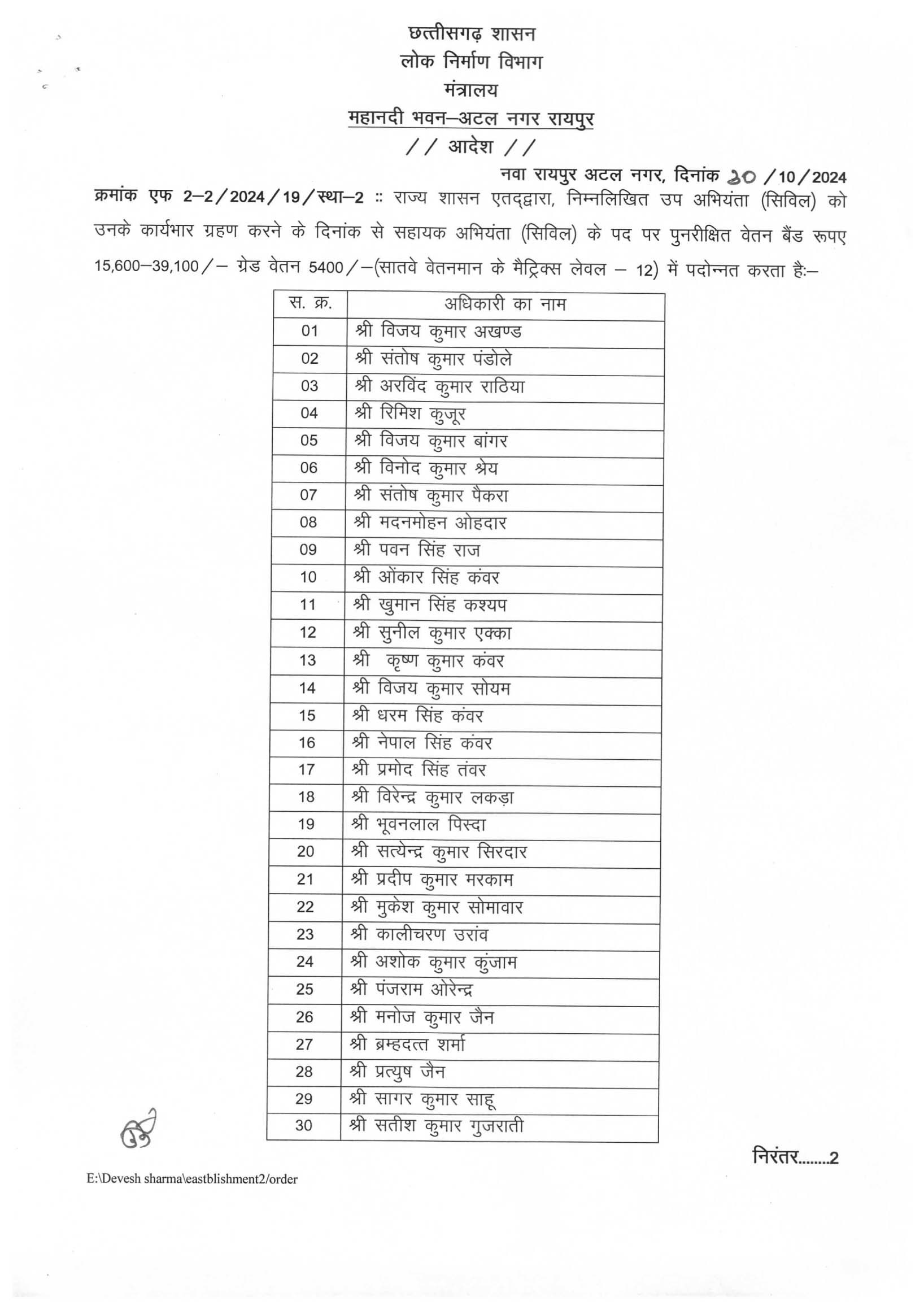 पीडब्ल्यूडी के 47 इंजीनियर पदोन्नत पीडब्ल्यूडी के 47 इंजीनियर पदोन्नत