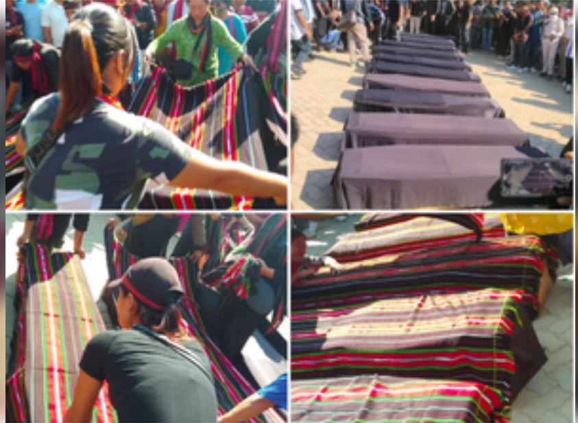 असम में पोस्टमार्टम के बाद 'उग्रवादियों' के शवों को हवाई मार्ग से लाया गया मणिपुर 