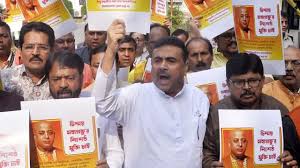 चिन्मय कृष्ण दास की गिरफ़्तारी के विरोध में बीजेपी नेता शुभेंदु अधिकारी ने दी चेतावनी