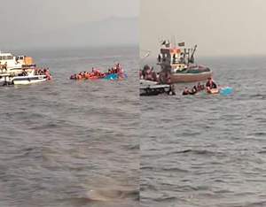 मुंबई तट के नजदीक नौका पलटने से दो की मौत, 75 अन्य को बचाया गया