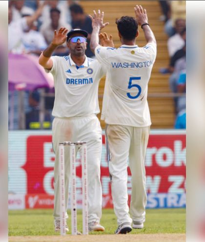 अश्विन ने थलपति विजय स्टाइल में सुंदर को बैटन सौंपी