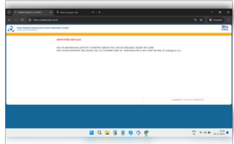 आईआरसीटीसी मोबाइल ऐप और वेबसाइट हुई डाउन, तत्काल टिकट बुक करने में हुई परेशानी 