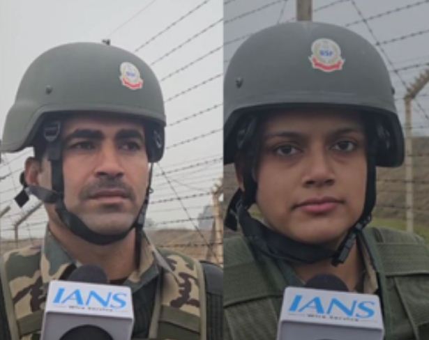 भारत-पाक बॉर्डर पर तैनात बीएसएफ के जवानों ने दी नव वर्ष की शुभकामनाएं 