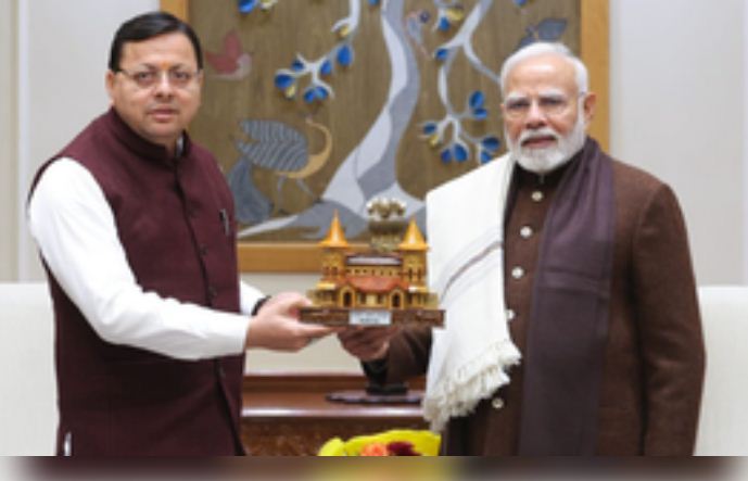 सीएम धामी ने पीएम मोदी से की मुलाकात, राष्ट्रीय खेलों के लिए किया आमंत्रित 